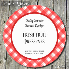 Pegatina Redonda Pegatinas del Personalizado de lata rojo de plásti