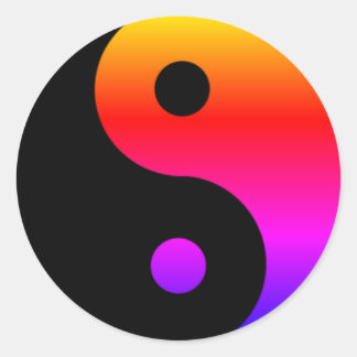 Pegatina Redonda Pegatinas del personalizado Yin Yang