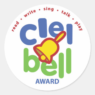 Pegatina Redonda Pegatinas del Premio CLEL Bell