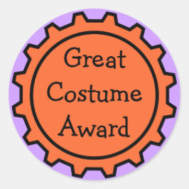 Pegatina Redonda Pegatinas del Premio de Disfraces de Halloween