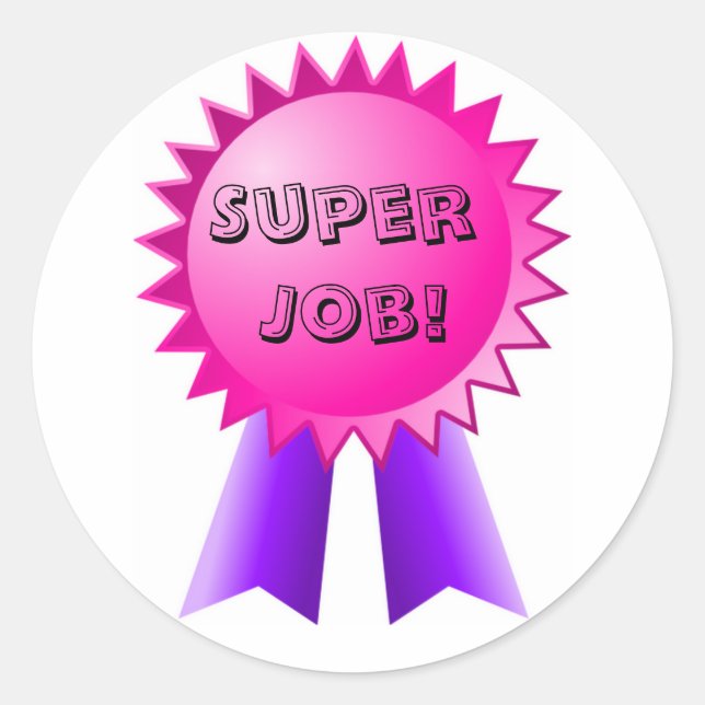 Pegatina Redonda Pegatinas del premio Lazo Rosa y Púrpura del profe (Anverso)