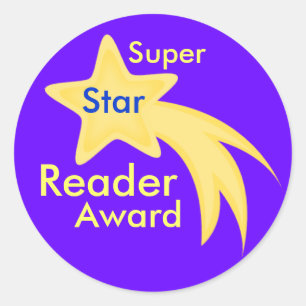 Pegatina Redonda Pegatinas del premio Lector Super Star