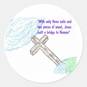 Pegatina Redonda Pegatinas del puente de Jesús
