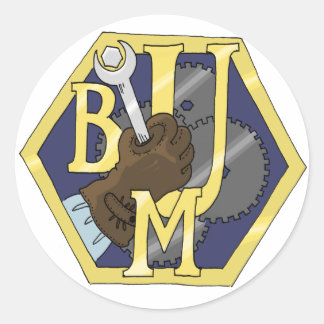 Pegatina Redonda Pegatinas del Sindicato de Monos de Caldera