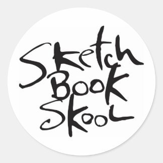 Pegatina Redonda Pegatinas del Skool Sketchbook