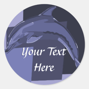 Pegatina Redonda Pegatinas delfines