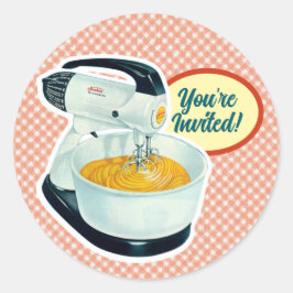 Pegatina Redonda Pegatinas divertidas de ducha de regalos para novi