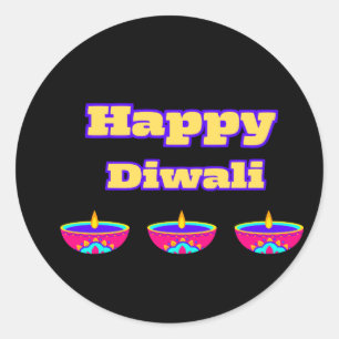 Pegatina Redonda Pegatinas Diwali (Feliz Diwali)