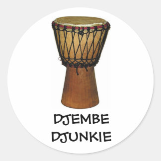 Pegatina Redonda Pegatinas DJEMBE DJUNKIE