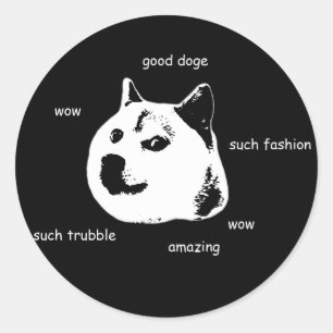 Pegatina Redonda Pegatinas Doge