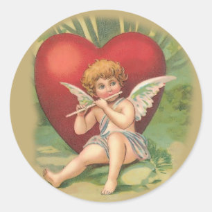 Pegatina Redonda Pegatinas el día de San Valentín