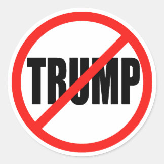 Pegatina Redonda Pegatinas electorales contra Donald Trump 2016