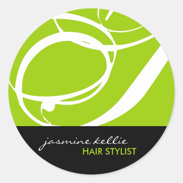 Pegatina Redonda Pegatinas elegantes (Anverso)