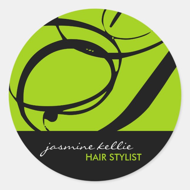 Pegatina Redonda Pegatinas elegantes (Anverso)