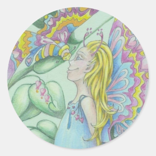 Pegatina Redonda Pegatinas Elena Fairy (Anverso)