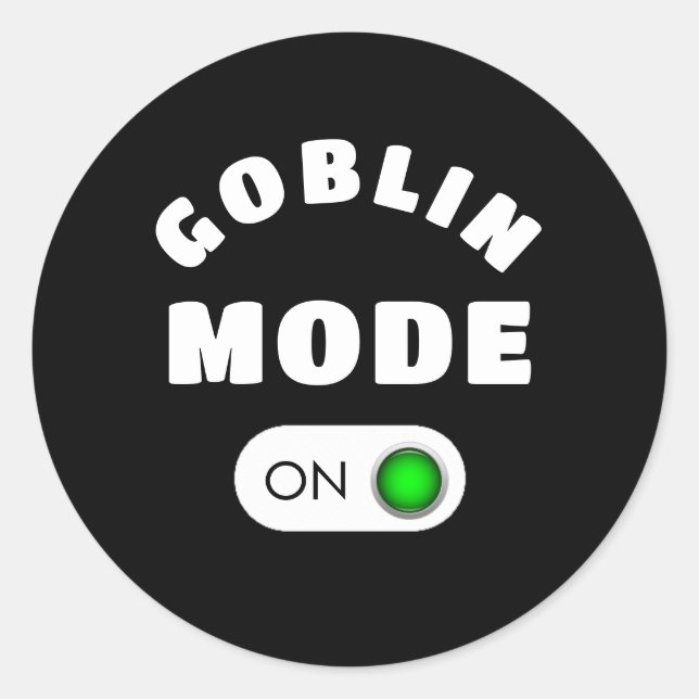 Pegatina Redonda Pegatinas en modo Goblin (Anverso)