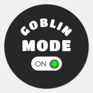 Pegatina Redonda Pegatinas en modo Goblin