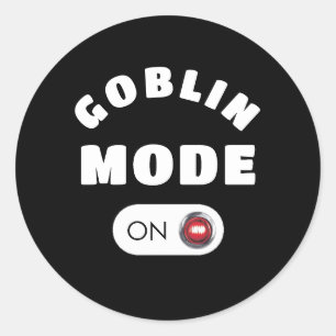 Pegatina Redonda Pegatinas en modo Goblin