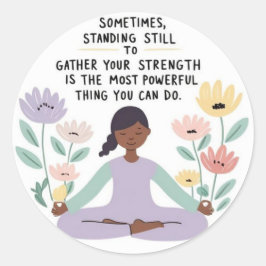 Pegatina Redonda Pegatinas en pie