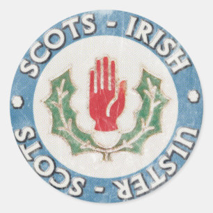 Pegatina Redonda Pegatinas escoceses-irlandeses/ulster-escoceses