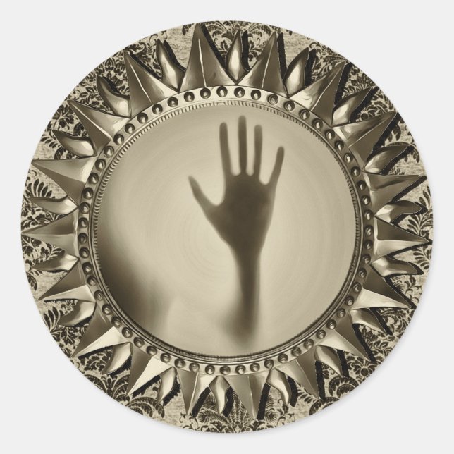 Pegatina Redonda pegatinas espejo fantasma (Anverso)