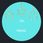 Pegatina Redonda Pegatinas "Estrella y Dreidel Glittered" Feliz Cha<br><div class="desc">Hanukkah/pegatinas de vacaciones, personalizar. Feliz Chanukah "Estrella brillante colgando y sueños". Elija entre 1 pegatinas de 1/2" y 3". Personalice eliminando y reemplazando el texto con su propio mensaje. Elija su tamaño de fuente, estilo y color favoritos. El color de fondo se puede cambiar seleccionando un color diferente de los...</div>