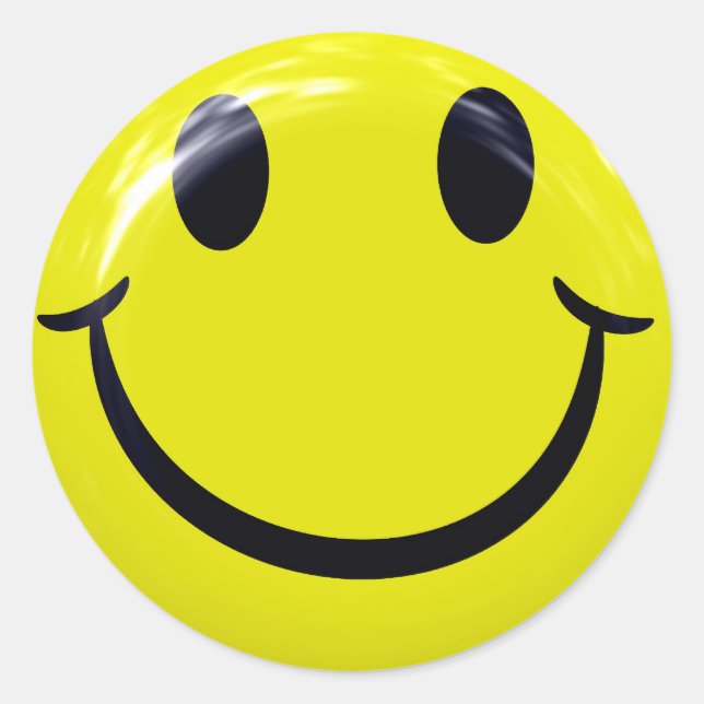 Pegatina Redonda Pegatinas faciales (Anverso)