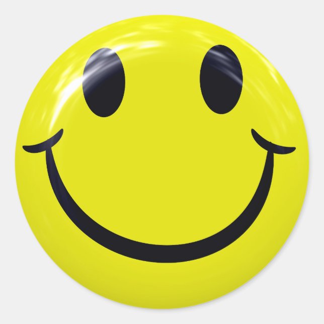 Pegatina Redonda Pegatinas faciales (Anverso)