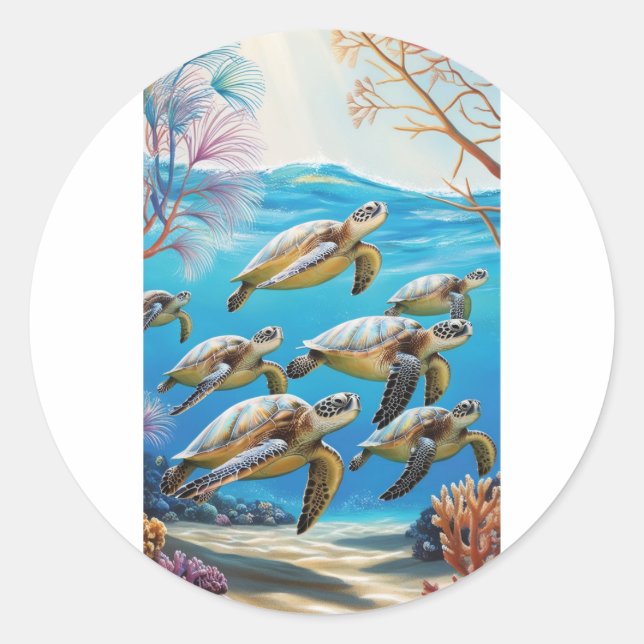 Pegatina Redonda Pegatinas felices (Anverso)