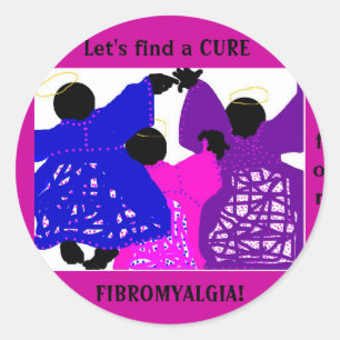 Pegatina Redonda Pegatinas/Fibromialgia