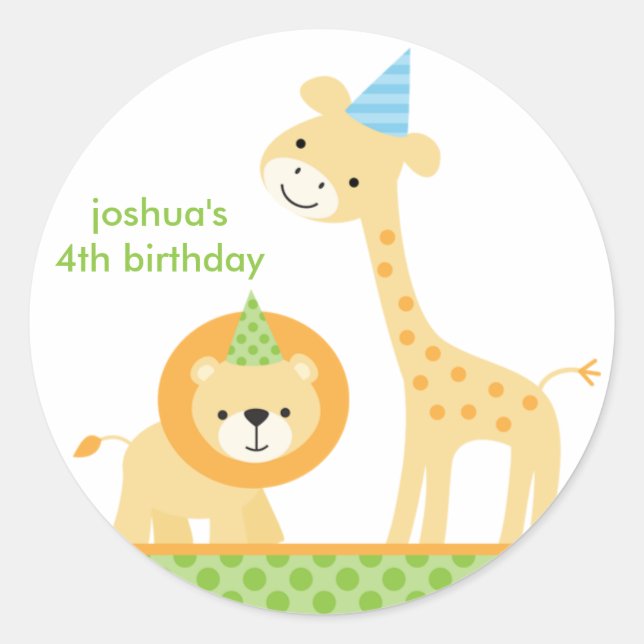 Pegatina Redonda Pegatinas Fiestas de la selva (Anverso)