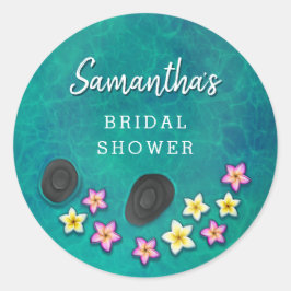 Pegatina Redonda Pegatinas Fiestas de Spa Floers