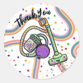 Pegatina Redonda Pegatinas Fiestas de vacío