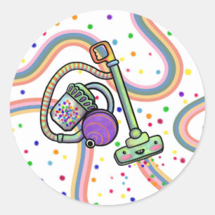 Pegatina Redonda Pegatinas Fiestas de vacío