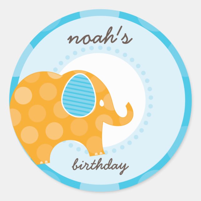 Pegatina Redonda PEGATINAS fiestas :: elefante 2 (Anverso)