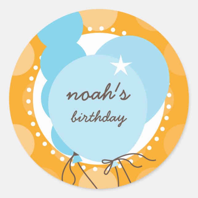 Pegatina Redonda PEGATINAS fiestas :: globos 1 (Anverso)