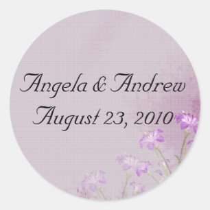 Pegatina Redonda Pegatinas Florales de Lavender