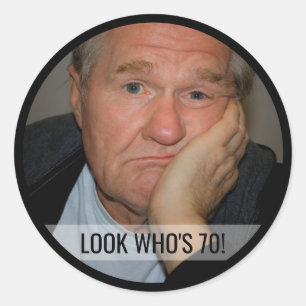 Pegatina Redonda pegatinas fotográficos Personalizados de cumpleaño