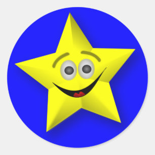 Pegatina Redonda Pegatinas galardonados con el premio de una estrel