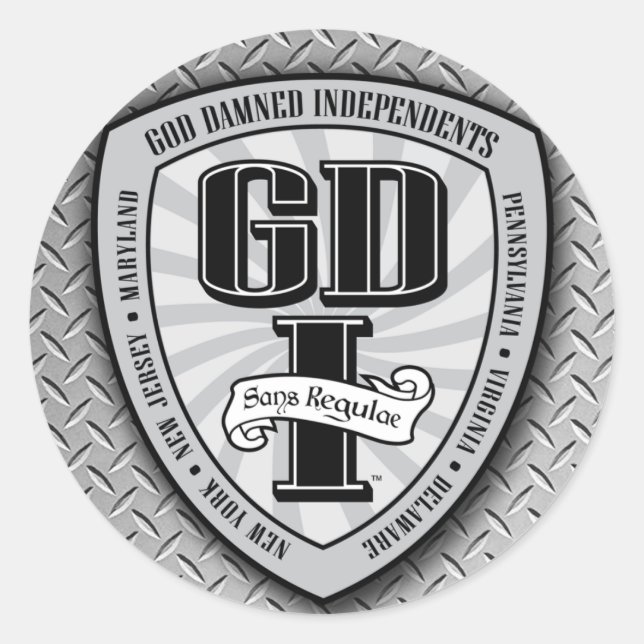 Pegatina Redonda Pegatinas gigantescos de GDI (Anverso)