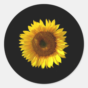 Pegatina Redonda Pegatinas girasoles