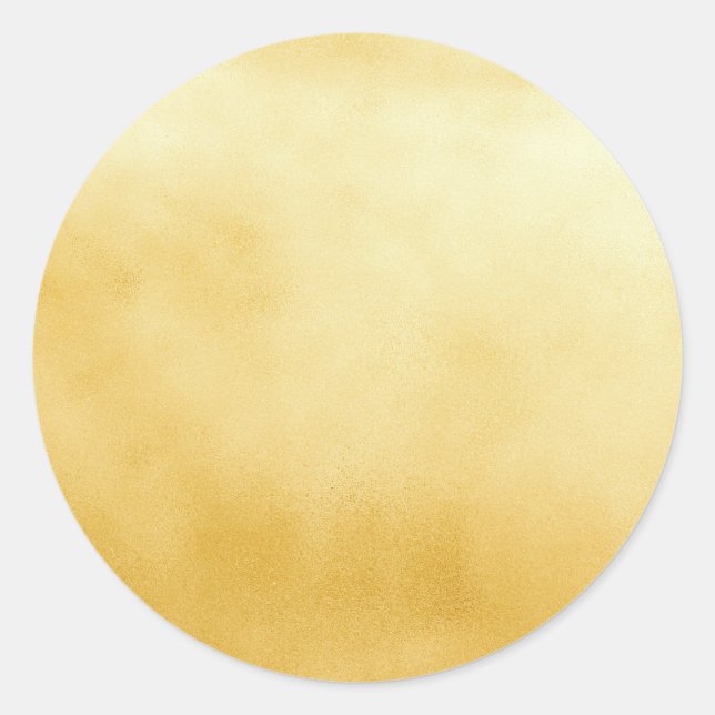 Pegatina Redonda Pegatinas Glam Faux Gold Metallic Round (Anverso)