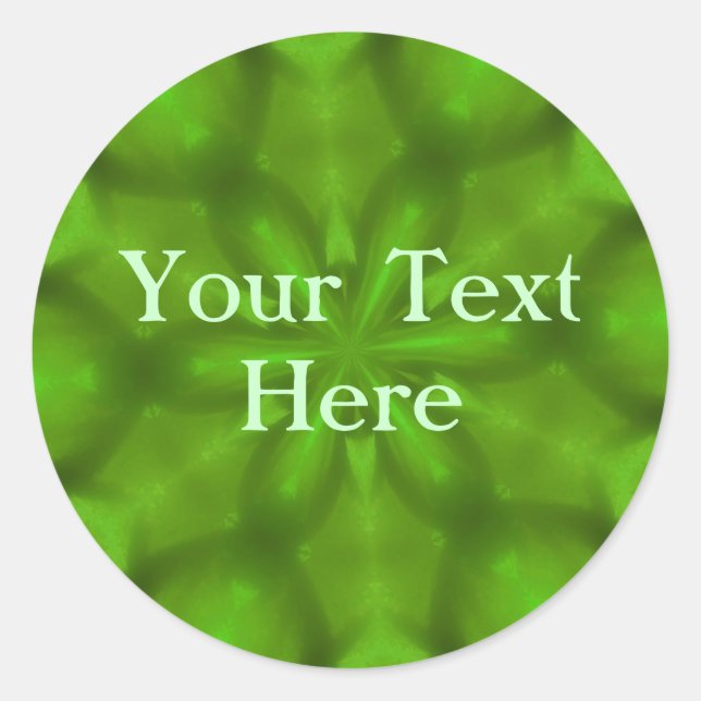 Pegatina Redonda Pegatinas Grass-Green (Anverso)