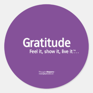 Pegatina Redonda Pegatinas Gratitude Thought Shapers™