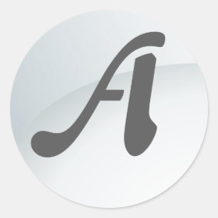 Pegatina Redonda Pegatinas Grises-UNo - brillante redondo