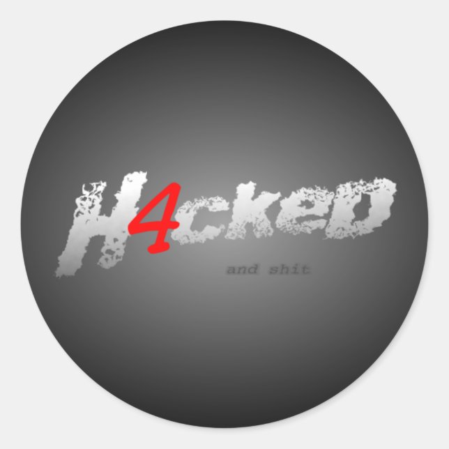 Pegatina Redonda Pegatinas H4cked (Anverso)