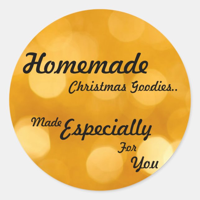 Pegatina Redonda Pegatinas hechos en casa de las chucherías del (Anverso)