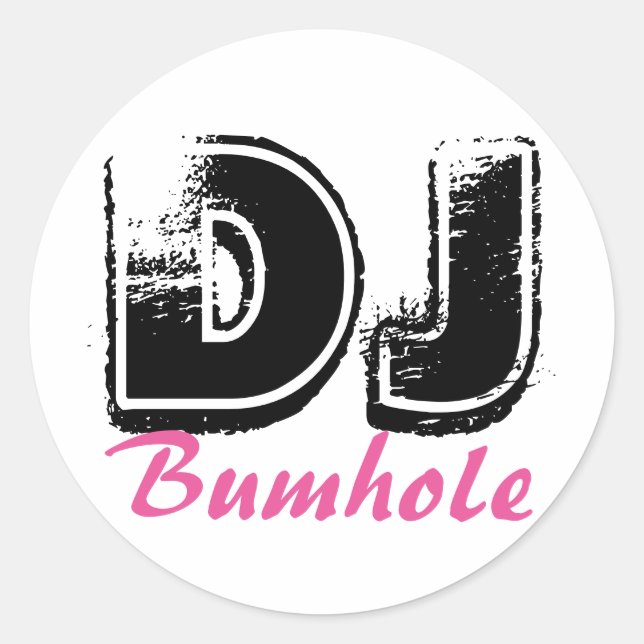 Pegatina Redonda pegatinas hugh signs (Anverso)