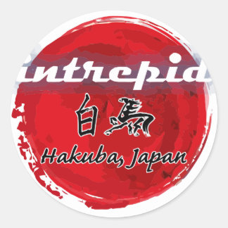 Pegatina Redonda Pegatinas intrépidos de Hakuba
