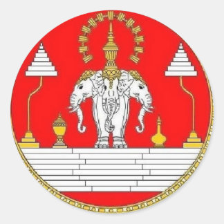 PEGATINA REDONDA PEGATINAS LAO ELEPHANTS